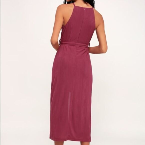 Caroline Washed Magenta Midi Dress S - Picture 2 of 6